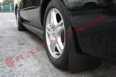 Rally Armor Front & Rear Mud Flaps – Black/Red Logo – Universal