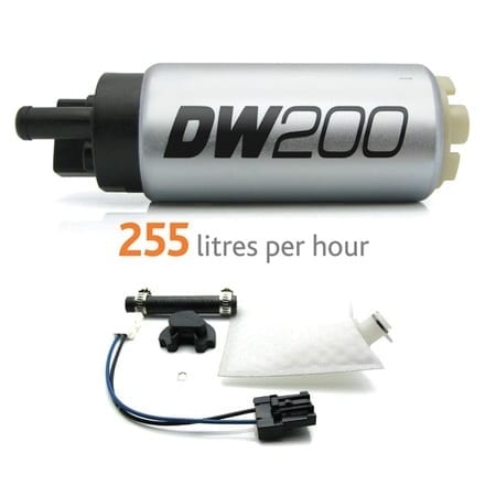 Deatschwerks DW200 255lph in-tank fuel pump w/ install kit for G35 03-08, 350z 03-08, Legacy GT 2010+.