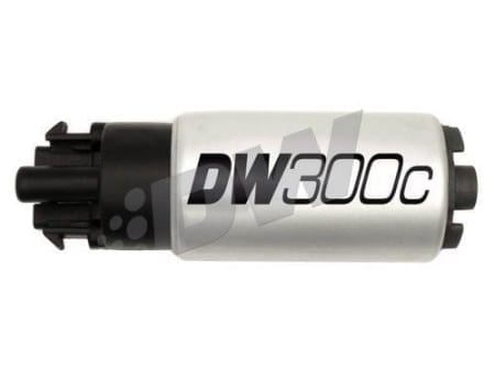 Deatschwerks DW300C 340lph compact fuel pump w/o mounting clips w/ Universal Install Kit