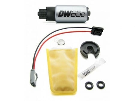 Deatschwerks DW65C 265lph compact fuel pump w/ mounting clips w/ Universal Install Kit.