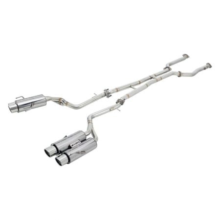 Apexi N1 EVO-X for Lexus RC-F, Rear muffler section with Stainless Steel tips, , Mid-pipe section without resonators