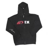 Apexi APEX Cursive Zip-Up Hoodie, Large, Black