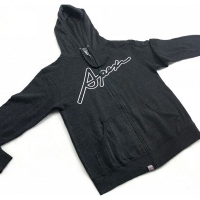 A’PEXi Cursive Zip-up – Hoodie – Charcoal Heather Grey – Size Large