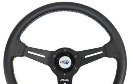 GReddy GPP 3 Spoke 340mm Black Leather Steering Wheel