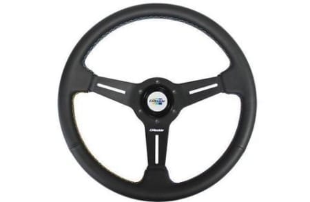 GReddy GPP 3 Spoke 340mm Black Leather Steering Wheel