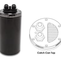 Vibrant 4in OD Universal Catch Can 2.0 w/ Integrated Filter Aluminum – Anodized Black