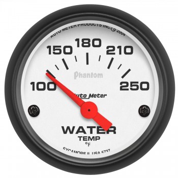 Autometer Phantom 52mm 100-250 Deg F Electronic Water Temp Gauge