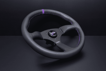 DND Performance Leather Touring Wheel – Purple Stitch