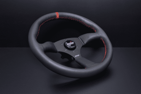 DND Performance Leather Touring Wheel – Red Stitch