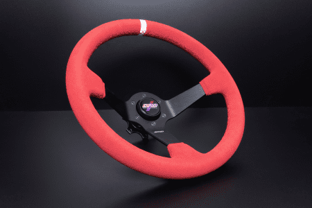 DND Performance 350MM Full Colored Alcantara Wheel – Red