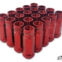 GKTech Open Ended Lug Nuts, M12 x 1.5 | Red