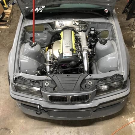 Chase Bays Tucked Aluminum Radiator – BMW E30 / E36 / E46 – 1.5″ OEM Push-on Hose Type