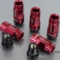 Project Kics Leggdura Racing Shell Type Lug Nut 53mm Open-End Look 16 Pcs + 4 Locks 12X1.25 Red