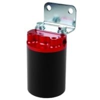 Aeromotive SS Series Billet Canister Style Fuel Filter Anodized Black/Red – 10 Micron Fabric Element