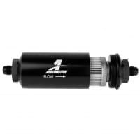 Aeromotive In-Line Filter – (AN-6 Male) 40 Micron Stainless Mesh Element Bright Dip Black Finish