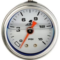 Aeromotive 0-15 PSI Fuel Pressure Gauge