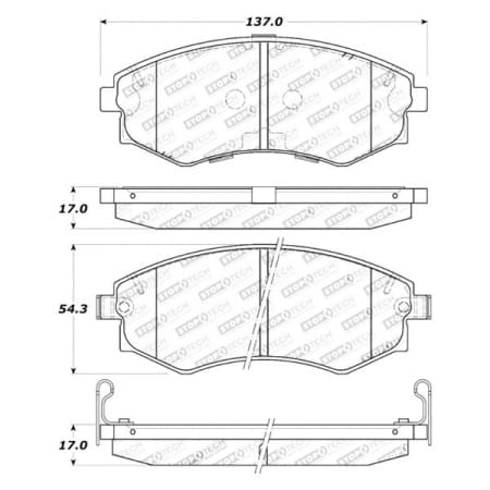 StopTech Street Touring Front Brake Pads for Nissan 240SX (w/ABS)