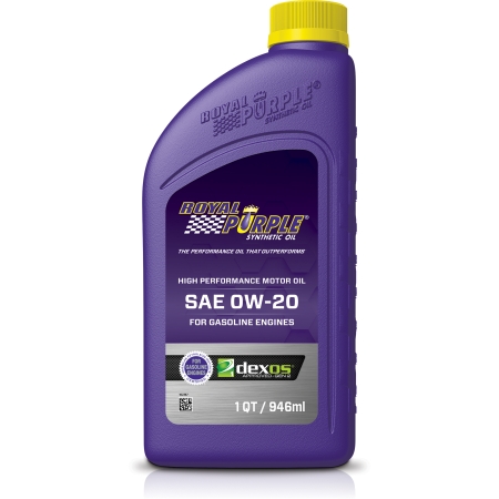 Royal Purple High Performance Motor Oil; 0W20 SN – 1qt Bottle