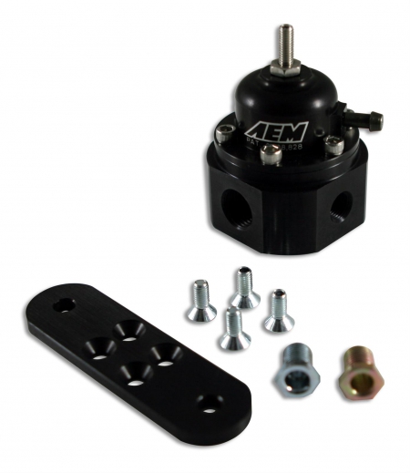AEM Electronics Adjustable Fuel Pressure Regulator – Black | 25-302BKin