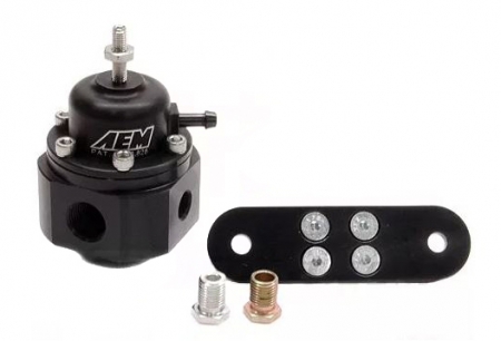 AEM Electronics Adjustable Fuel Pressure Regulator – Black | 25-302BKin