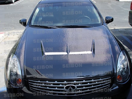 SEIBON JS-Style Carbon Fiber Hood for 2003-2007 Infiniti G35 2DR Coupe