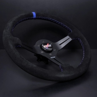 DND Performance 350MM Alcantara Sport Wheel – Blue Stitch