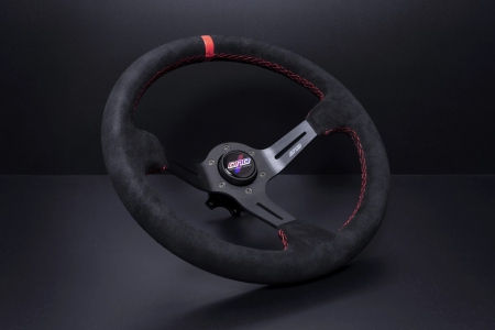 DND Performance 350MM Alcantara Race Wheel – Red Stitch