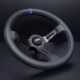DND Performance 350MM Leather Race Wheel – Purple Stitch