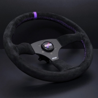 DND Performance 350MM Alcantara Touring Wheel – Purple Stitch