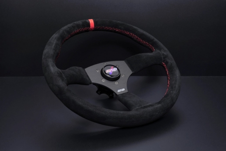 DND Performance 350MM Alcantara Touring Wheel – Red Stitch
