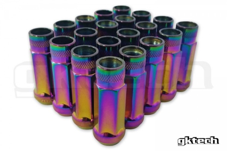 GKTech M12 x 1.5 Open End Lug Nuts – Neo Chrome