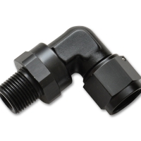 Vibrant -4AN to 1/8in NPT Female Swivel 90 Degree Adapter Fitting