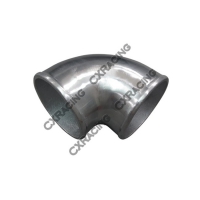 CX Racing 3.5″ O.D. Cast Aluminum Elbow 90 Degree Pipe, Tight Bend, Polished Finishing