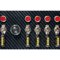 Moroso Dash Mount Switch Panel – Grey/Black Fiber | 74139