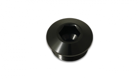 Vibrant Aluminum -6AN ORB Slimline Port Plug w/O-Ring – Anodized Black