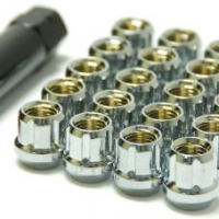 Muteki Open End Short Steel Lug Nuts – Chrome 12×1.50