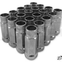 GKTech Open Ended Lug Nuts, M12 x 1.5 | Silver