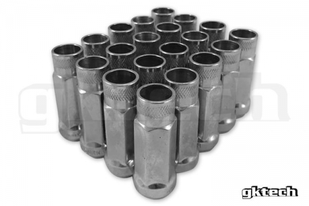 GKTech M12 x 1.25 Open End Lug Nuts – Silver