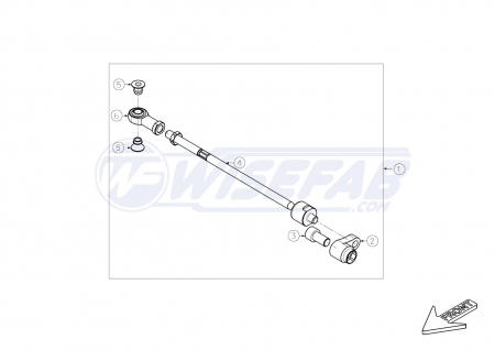 Wisefab Nissan 350Z Right Tie Rod Assembly WF350_600RA