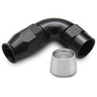Vibrant -6AN 90 Degree Elbow Hose End Fitting for PTFE Lined Hose