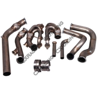 CX Racing Turbo Header Manifold Downpipe Kit For 79-93 Ford Mustang LS1 LSx Swap