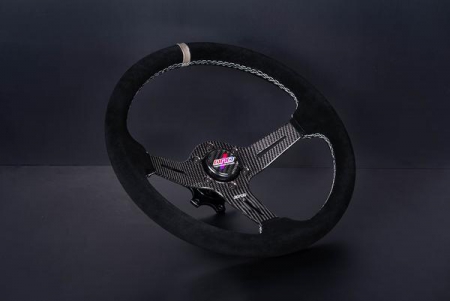 DND Performance Suede Carbon Fiber Race Wheel – Grey Stitch