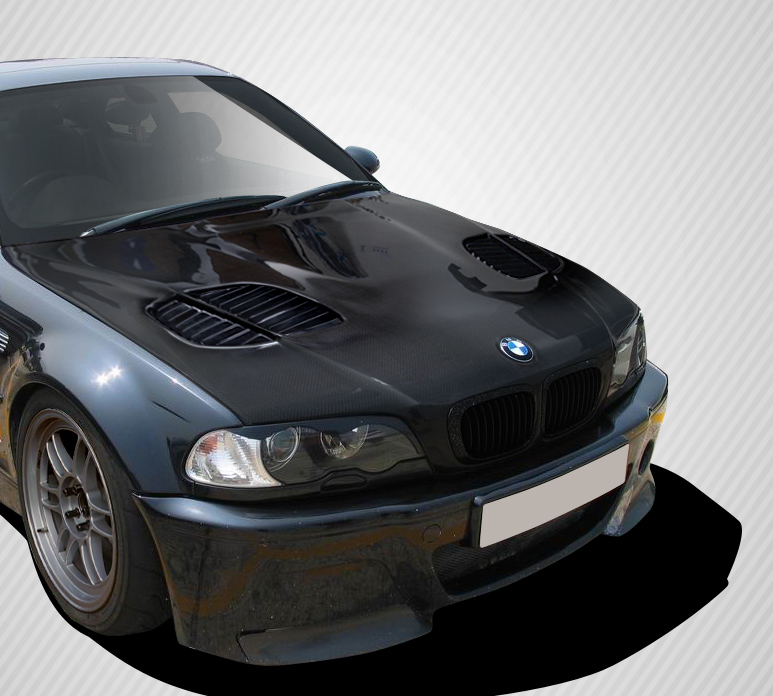 Duraflex 2000-2006 BMW 3 Series E46 2DR Carbon Creations GTR Hood – 1 Piece
