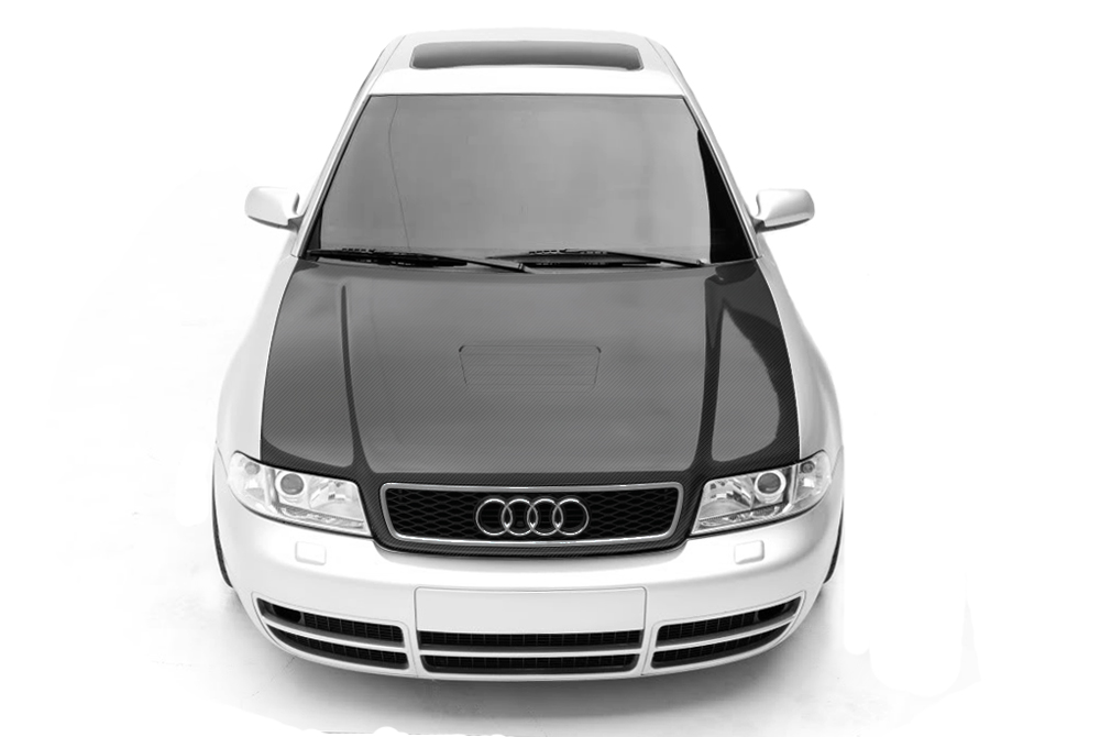 Duraflex 1996-2001 Audi A4 S4 B5 Carbon AF-1 Hood ( CFP ) – 1 Piece