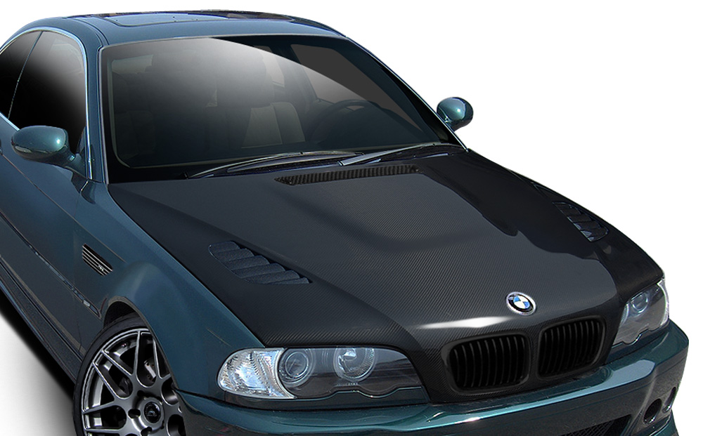 Duraflex 2001-2006 BMW M3 E46 Carbon AF-2 Hood ( CFP )- 1 Piece