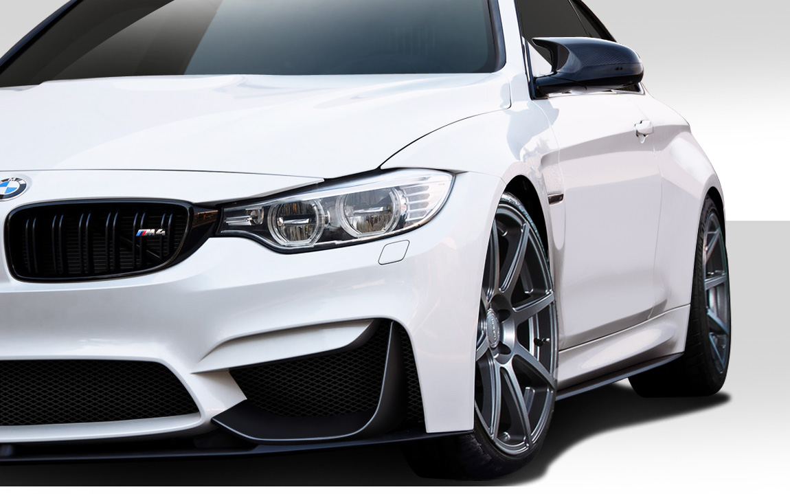 Duraflex 2014-2019 BMW M3 F80 2014-2020 M4 F82 F83 M Performance Look Front Splitter – 2 Piece