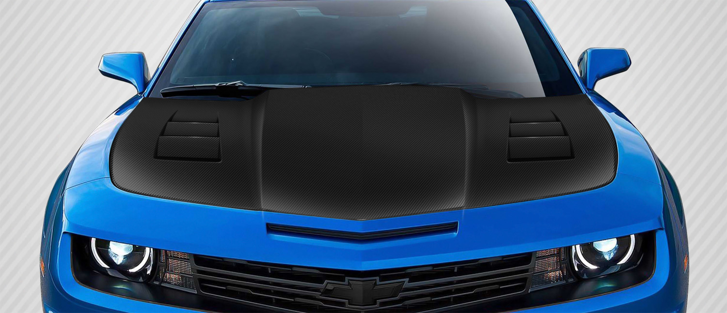 Duraflex 2010-2015 Chevrolet Camaro Carbon Creations TS-1 Hood – 1 Piece
