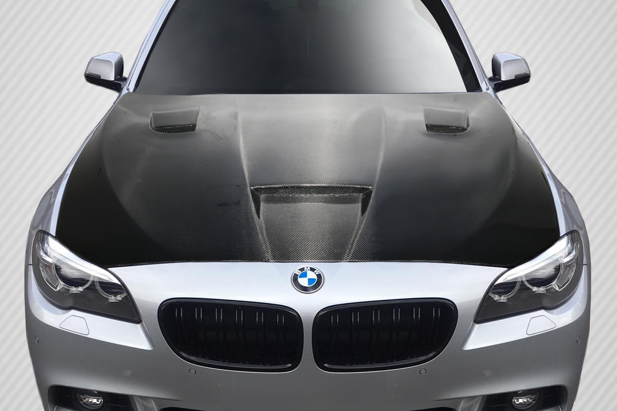 Duraflex 2011-2016 BMW 5 Series F10 4DR Carbon Creations DriTech Craze Hood – 1 Piece