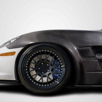 Duraflex 2005-2013 Chevrolet Corvette C6 Carbon Creations ZR2 Front Fenders – 2 Piece