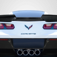 Duraflex 2014-2019 Chevrolet Corvette C7 Carbon Creations Wickerbill Rear Wing Spoiler – 3 Piece